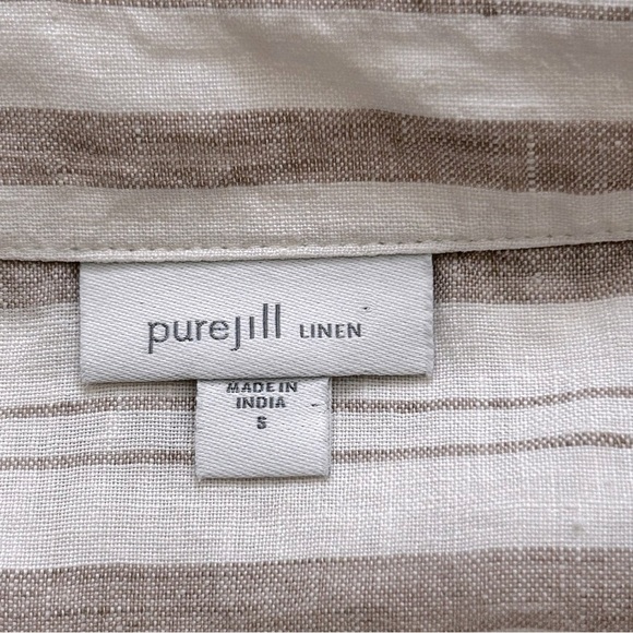 J. Jill Boxy Striped Linen Top - Picture 3 of 7